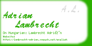 adrian lambrecht business card